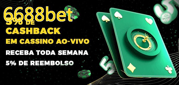 Promoções do cassino ao Vivo 6688bet